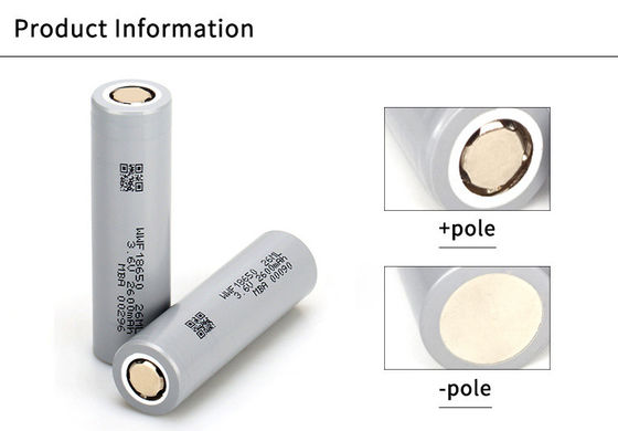 3.6V 2600mAh επαναφορτιζόμενη μπαταρία ιόντων λιθίου 18650 μπαταρία για χαμηλή θερμοκρασία