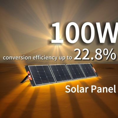 Μονοκρυσταλλικό πυρίτιο 100W 200W Ηλιακό πάνελ Ηλιακά κύτταρα φωτοβολταϊκά Μονάδα φορητό αναδιπλούμενο ηλιακό πάνελ