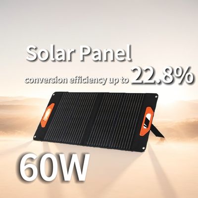 Μικρό μονό 60W ηλιακό πάνελ 2.2kg αναδιπλούμενο φορτιστή ηλιακού πάνελ