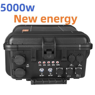5000W AC έξοδος φορητό ηλιακό σταθμό ηλεκτρικής ενέργειας γεννήτρια έκτακτης ανάγκης επαναφορτιζόμενο μετατροπέα Power Bank με 110V / 220V
