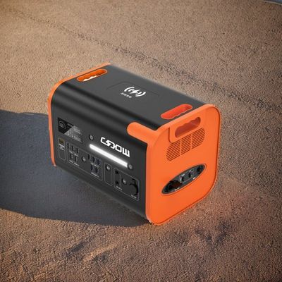 Ασύρματη φόρτιση 15W 1000W 2200W φορητό σταθμό ηλεκτρικής ενέργειας για υπαίθριο κάμπινγκ έκτακτης ανάγκης