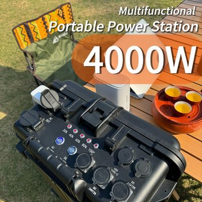 4000W ηλιακή γεννήτρια υποστήριξης φορητό σταθμό ηλεκτρικής ενέργειας με φωτισμό οθόνης