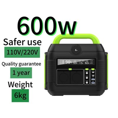 6kg φορητό σταθμό ηλεκτρικής ενέργειας 576wh Μίνι ηλιακή γεννήτρια Μαύρο Πράσινο