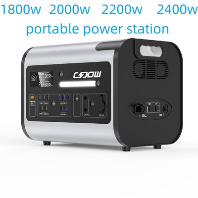Καθαρό κύμα sinus LiFePO4 220V Οικιακό εξωτερικό κινητό σταθμό ηλεκτρικής ενέργειας 2200W Αποθήκευση ενέργειας