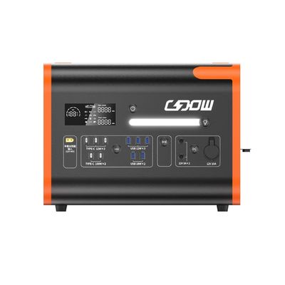 1800W 2000W 2200W φορητό σταθμό ηλεκτρικής ενέργειας 2kw με μπαταρία λιθίου LiFePO4 AT22 Μαύρο