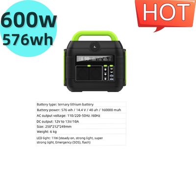 600W ήσυχος φορητός σταθμός ηλεκτρικής ενέργειας Ηλιακή γεννήτρια για ανακυκλώσιμη S6 S6 εξωτερική κατασκήνωση
