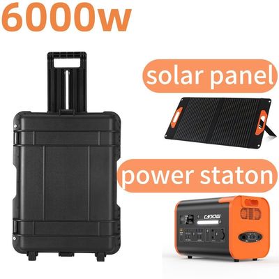 110V 220V Υψηλής ισχύος αποθήκευση 6000W εξωτερικό κινητό σταθμό ενέργειας για καταστάσεις έκτακτης ανάγκης