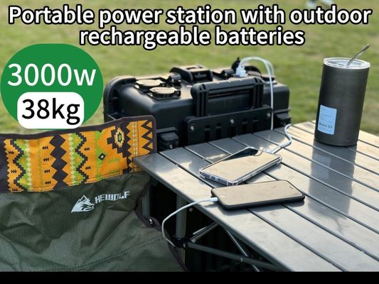 Ενσωματωμένη συσκευή πυρόσβεσης 3000W επαναφορτιζόμενη μπαταρία εξωτερική ηλιακή γεννήτρια