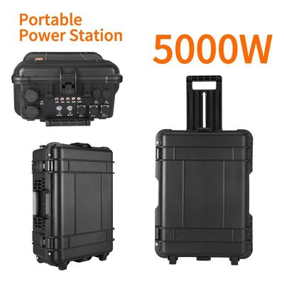Μεγάλος γεννήτης ισχύος 5000W Καμπινγκ Λιθίου Φορητό Ηλιακό Σταθμό Με LT-50