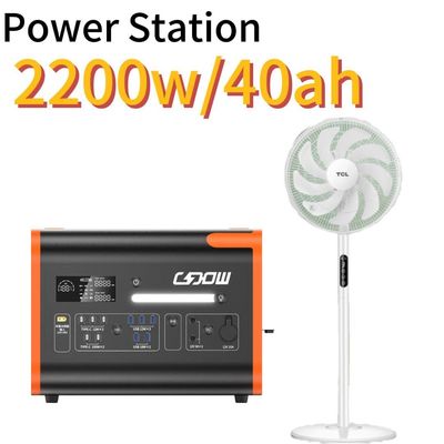 2048wh 2200W φορητό σταθμό ηλεκτροπαραγωγής αποθήκευσης ηλιακής ενέργειας με καθαρό μετατροπέα κυμάτων sinus