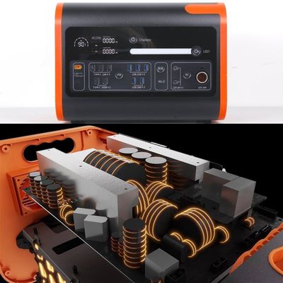 2200W40ah Ασύρματη φόρτιση Ηλιακή ενέργεια Αποθήκευση Ηλεκτρικό σταθμό σε καυτό πορτοκαλί με μαύρο