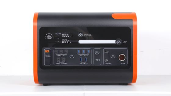 2200W40ah Ασύρματη φόρτιση Ηλιακή ενέργεια Αποθήκευση Ηλεκτρικό σταθμό σε καυτό πορτοκαλί με μαύρο