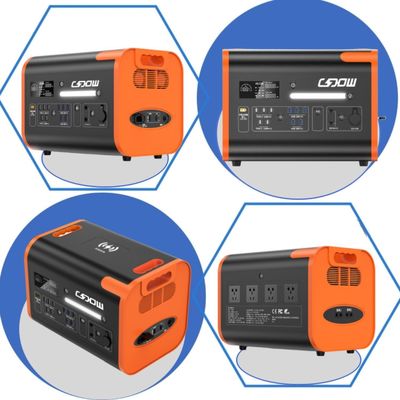 1500W ταχεία φόρτιση φορητό σταθμό ηλεκτρικής ενέργειας έκτακτης ανάγκης με σχεδιασμό πολλαπλής προστασίας ασφαλείας