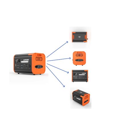 Φορητό σταθμό ηλεκτρικής ενέργειας 1500W/2200W/3000W UPS με όλες τις πρίζες AC σε μαύρο πορτοκαλί