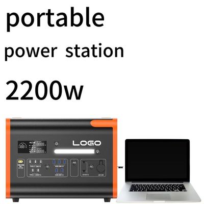 2200W110/220V Πορτοκαλί με μαύρο Σιωπηλό εξωτερικό σπιτικό σταθμό ηλεκτρικής ενέργειας έκτακτης ανάγκης και ανθεκτικό