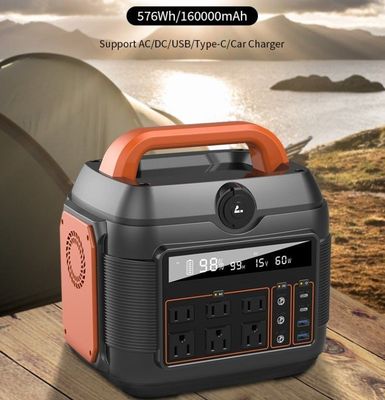 600W/576wh Κέντρο ηλεκτροπαραγωγής έκτακτης ανάγκης για εξωτερική και οικιακή λύση τροφοδοσίας