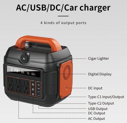 600W/576wh Κέντρο ηλεκτροπαραγωγής έκτακτης ανάγκης για εξωτερική και οικιακή λύση τροφοδοσίας