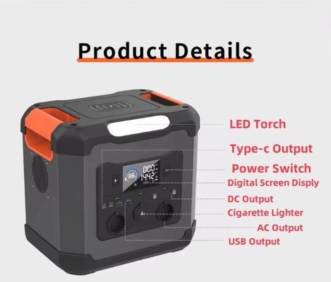 Φορητός ηλιακός γεννήτης 1500W/1344wh Φορητός σταθμός ηλεκτρικής ενέργειας για την ετοιμότητα σε καταστροφές