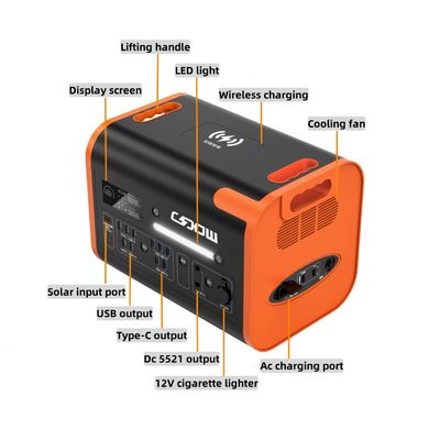 2200W 2048wh Ηλιακό σταθμό παραγωγής ενέργειας/LiFePO4 Φορητή κινητή ενέργεια/Εντρολυτής