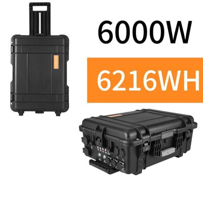 ODM/OEM ABS Σύνθετο υλικό κελύφους 6000W/6216wh LiFePO4 Ηλιακή γεννήτρια για το σπίτι εξωτερικά