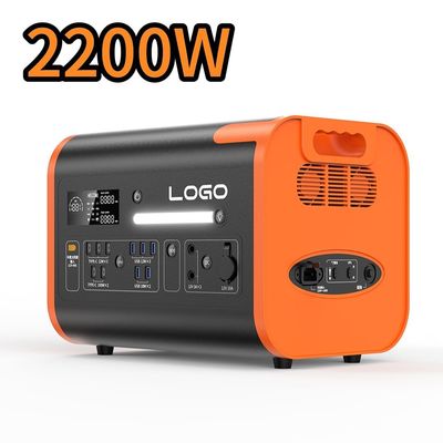 2200W Έξοδος Κινητή Ενέργεια Φορητό σταθμό ηλεκτρικής ενέργειας για έκτακτες ανάγκες και αποθήκευση ενέργειας