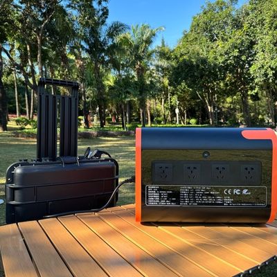 Πορτοκαλί 300W φορητός ηλιακός γεννήτης για κατασκήνωση 40ah/2048wh κινητό φορητό ηλεκτρικό σταθμό ηλεκτρικής ενέργειας
