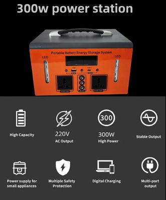 300W ονομαστική ισχύς εξόδου τύπου C 5V/10W φορητό σταθμό ηλεκτροπαραγωγής για φορητή φόρτιση κινητών συσκευών γραφείου