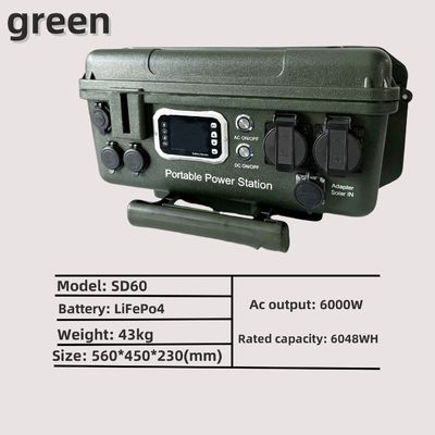 Ελεγκτής MPPT 6000W/6048wh Φορητό κινητό εξωτερικό σταθμό ηλεκτροπαραγωγής AC/DC για προϊόντα