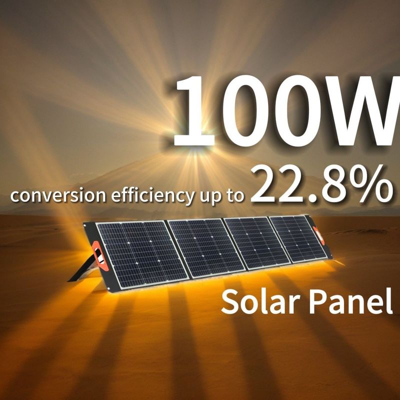 Μονοκρυσταλλικό πυρίτιο 100W 200W Ηλιακό πάνελ Ηλιακά κύτταρα φωτοβολταϊκά Μονάδα φορητό αναδιπλούμενο ηλιακό πάνελ