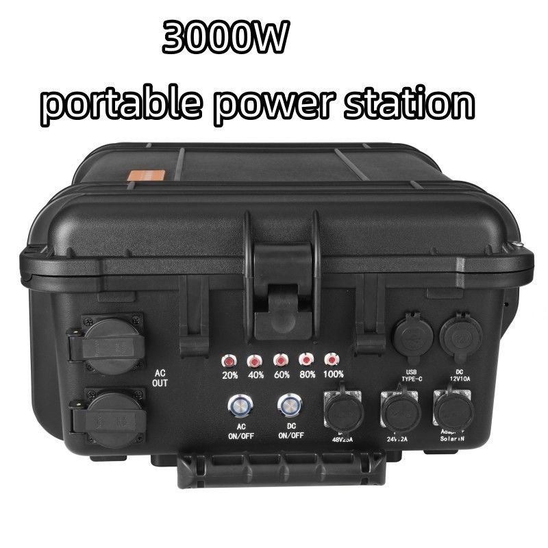 Φορητός Ηλιακός Σταθμός Ενέργειας 3000W με μπαταρία LiFePO4 και ράβδι τραβήγματος Προσαρμοσμένο αίτημα