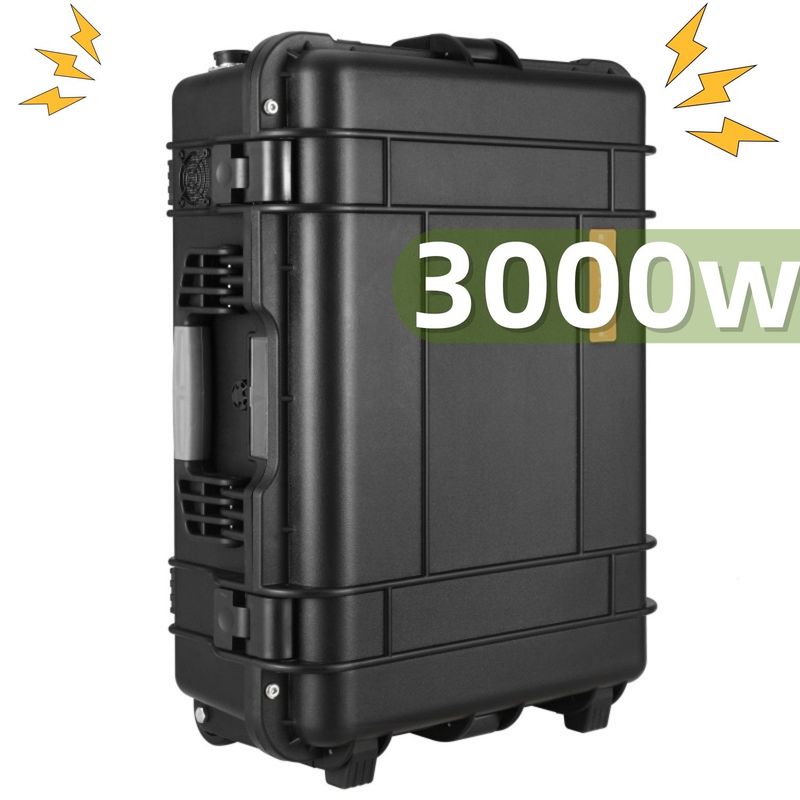 3000wh Μεγάλης χωρητικότητας LiFePO4 μπαταρία λιθίου φορητό σταθμό ηλεκτρικής ενέργειας για γωνιακή γλιτιά