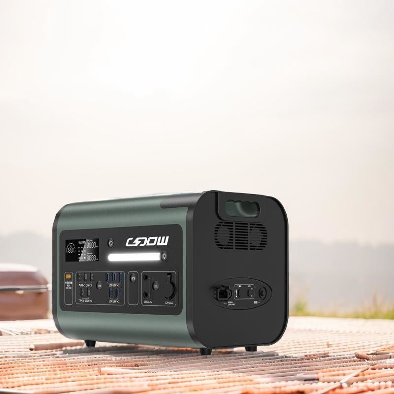 Ασύρματη φόρτιση 15W 1000W 2200W φορητό σταθμό ηλεκτρικής ενέργειας για υπαίθριο κάμπινγκ έκτακτης ανάγκης