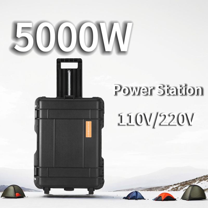 15A Max AC Output Current Φορητό ηλιακό σταθμό 5000W για το σπίτι και την κατασκήνωση