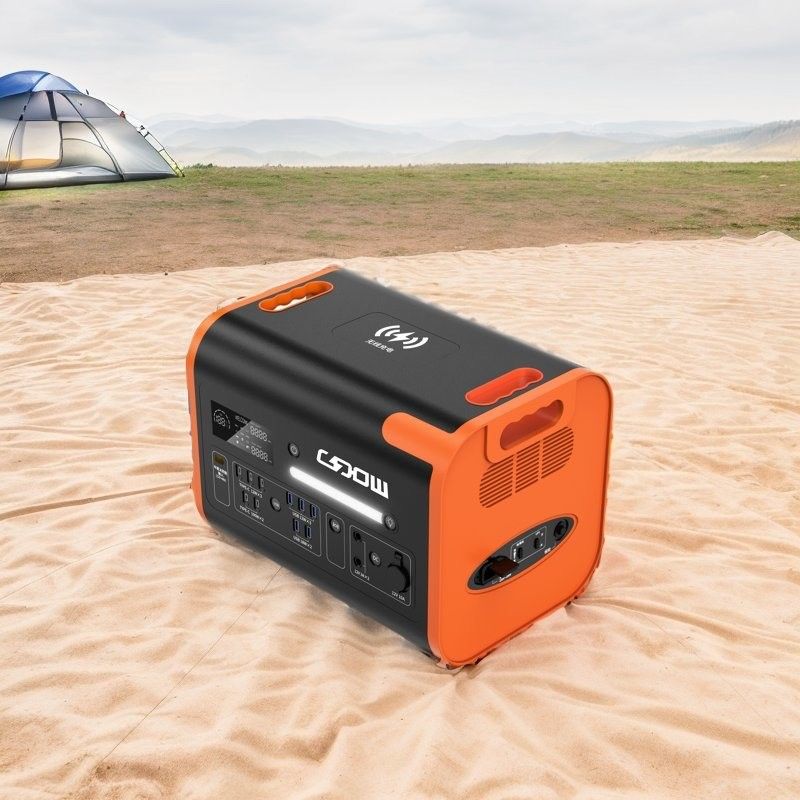 Μαύρο με πορτοκαλί 2200W/2048wh Ενέργεια Αποθήκευση Ηλεκτρική τροφοδοσία Λιθίου LiFePO4 μπαταρία φορητή γεννήτρια Ηλιακό κύτταρο κινητό σταθμό παραγωγής ενέργειας