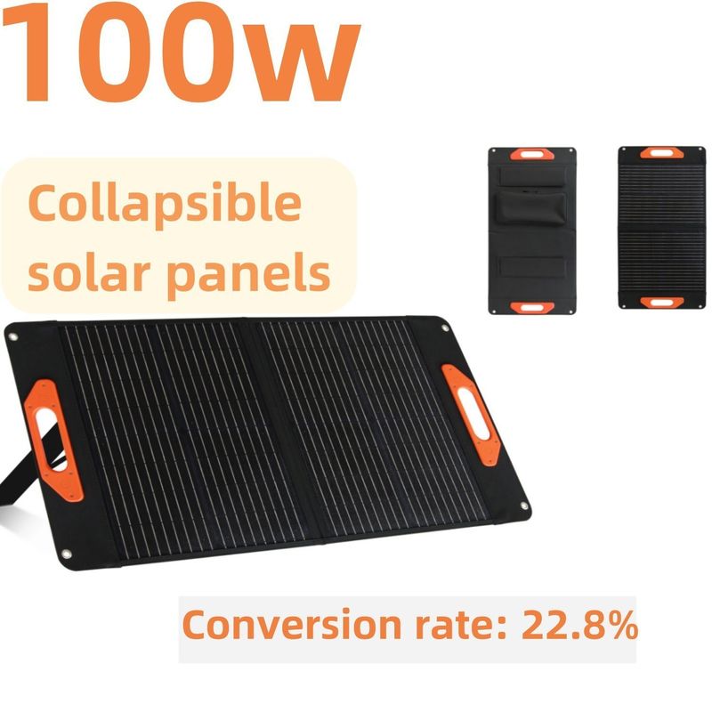 Ζεστά 100W Μονοκρυσταλλικά Ηλιακά Πίνακα Σιλικόνης Ανοιχτό μέγεθος 169.8*43.1*3.2cm/66.9*17*1.3in