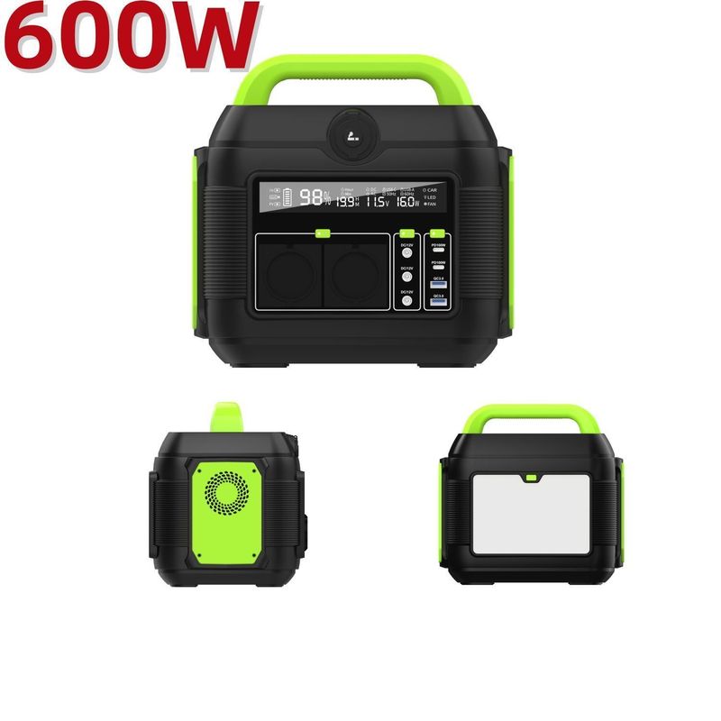 258*212*249mm Κέντρο ηλεκτρικής ενέργειας 600W για εξωτερική οικιακή ηλιακή φόρτιση 576wh Δυνατότητα