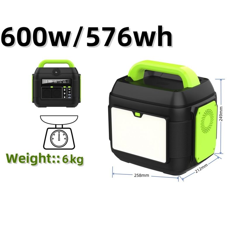 600W258*212*249mm Φορητό Ηλιακό Γενητήρα Ηλιακού Σταθμού με Τερνή Μπαταρία Λιθίου
