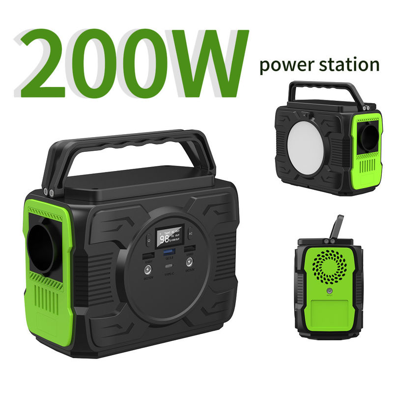 200W μπαταρία λιθίου ταχεία φόρτιση επαναφορτιζόμενη ηλιακή γεννήτρια για εξωτερικές δραστηριότητες