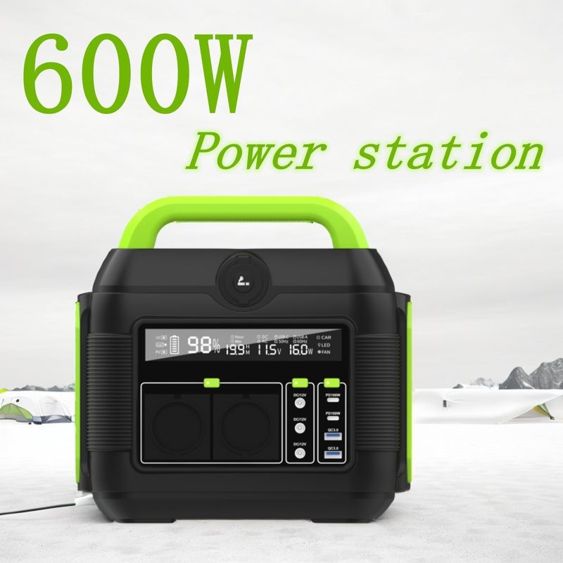 Φορητό σταθμό ηλεκτρικής ενέργειας 600W 300W Τερνική μπαταρία λιθίου Ηλιακή γεννήτρια Συστημα ενέργειας