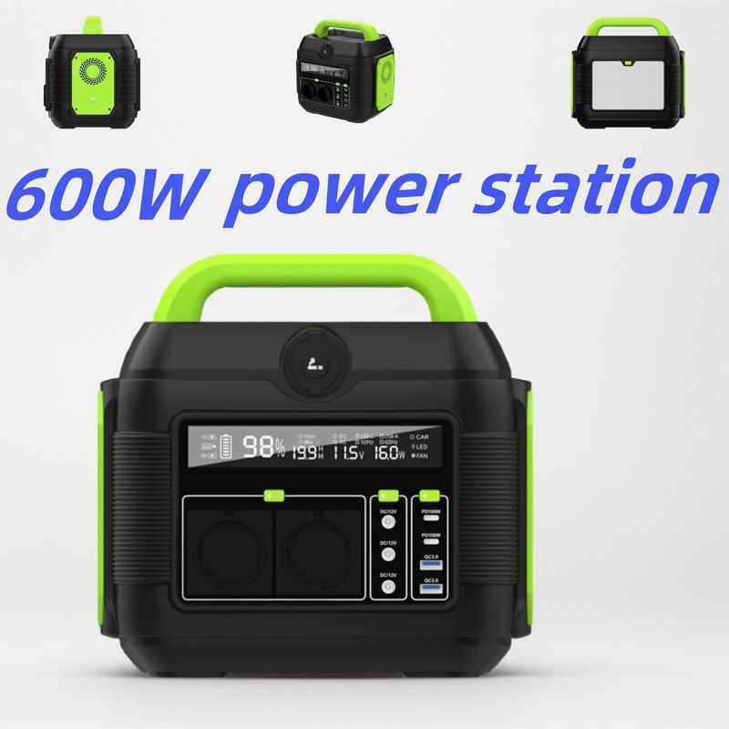 Ανακυκλώσιμη φορητή κινητή γεννήτρια 600W για υπαίθρια κάμπινγκ και αποθήκευση ηλιακής ενέργειας