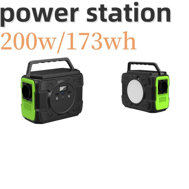 Εύκολη λειτουργία 200W φορητό σταθμό ηλεκτρικής ενέργειας με ηλιακή φόρτιση και μπαταρία ιόντων λιθίου