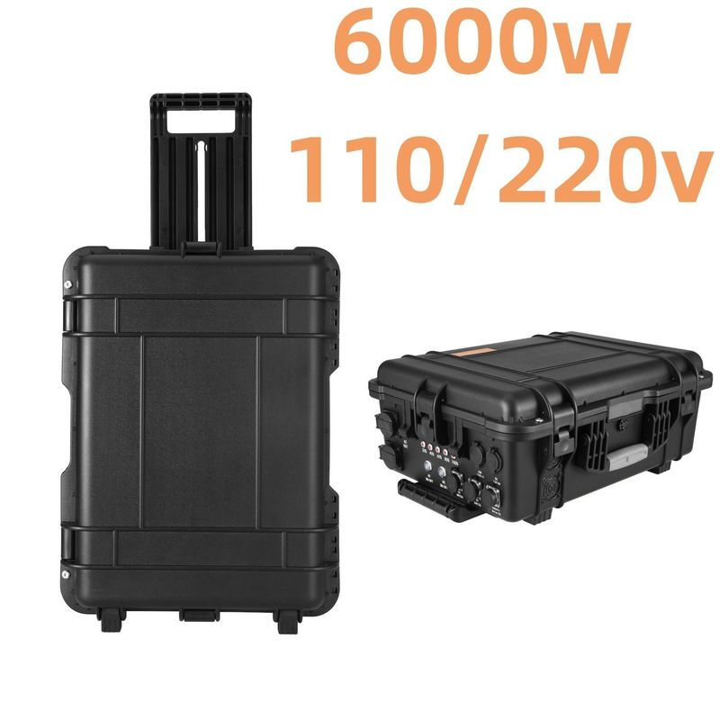 ΛιφΠΟ4 μπαταρία 6000W φορητό σταθμό ηλεκτρικής ενέργειας Ηλιακή γεννήτρια για εξωτερικές δραστηριότητες