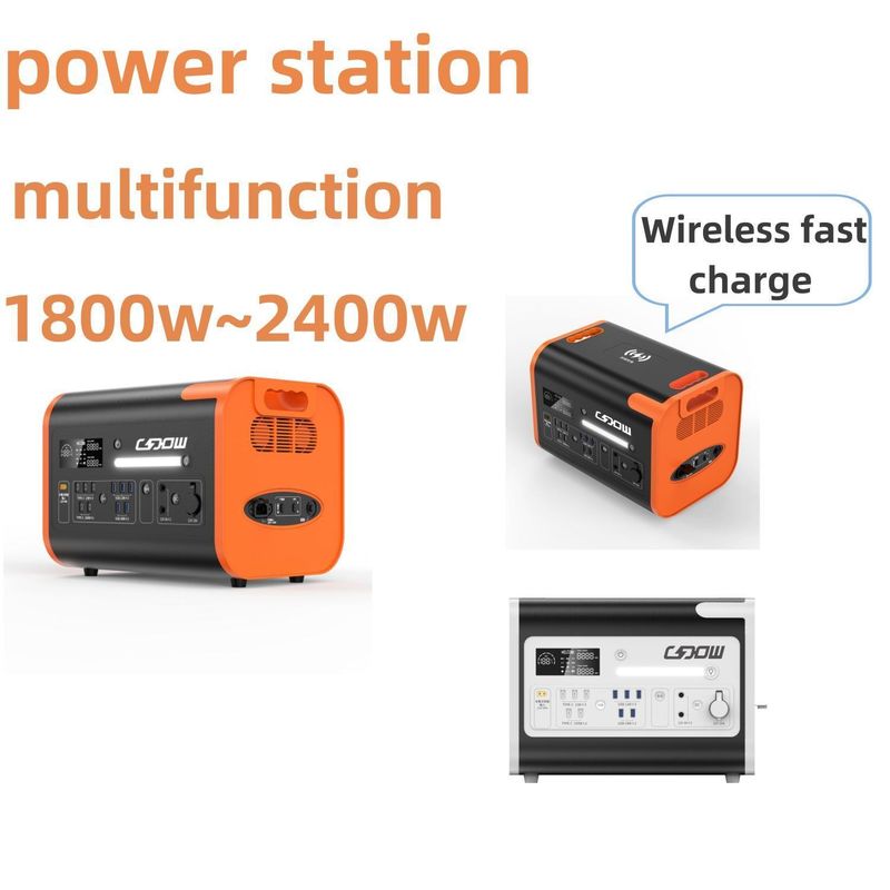 Ηλιακός γεννήτης 2200W επαναφορτιζόμενο σταθμό ηλεκτρικής ενέργειας LiFePO4 για εξωτερική επείγουσα υποστήριξη
