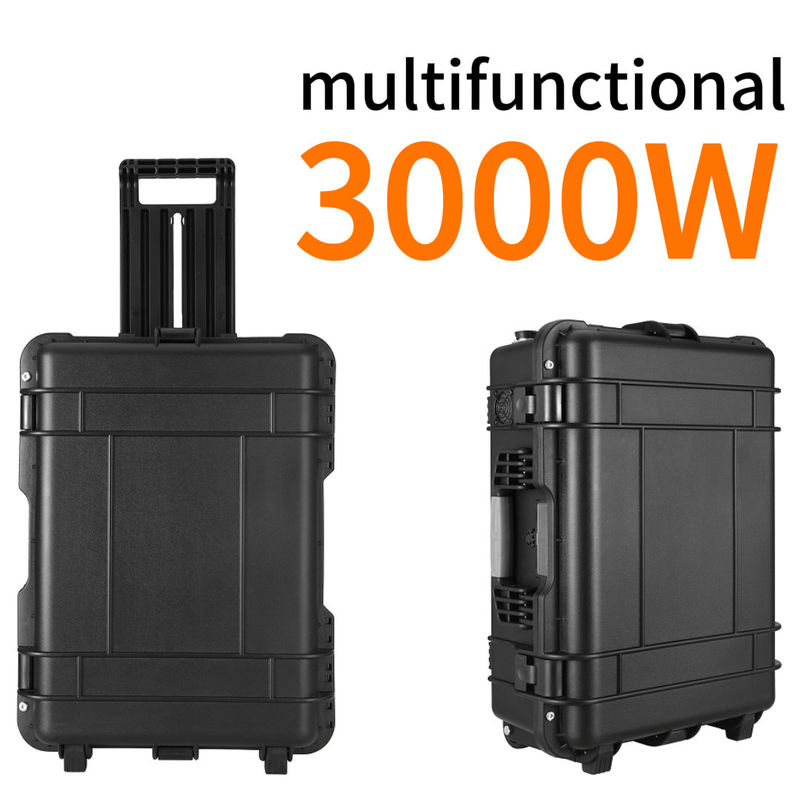 15A Max AC Output Current 3000W Λιθίου LiFePO4 μπαταρία Φορητή ηλιακή παροχή ενέργειας για το σπίτι εξωτερικά