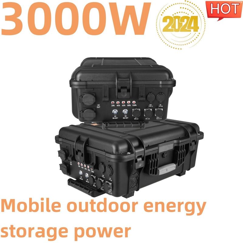 Ηλιακή γεννήτρια φορητής ισχύος 3000W με μπαταρία LiFePO4 για επείγουσα υποστήριξη και προσαρμογή