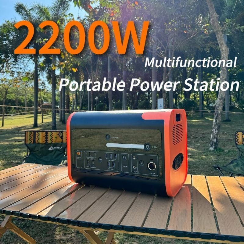 2000wh Ηλιακή ενέργεια Εισροή φορητό σταθμό ηλεκτρικής ενέργειας για υπαίθριες κατασκηνώσεις και ταξίδια
