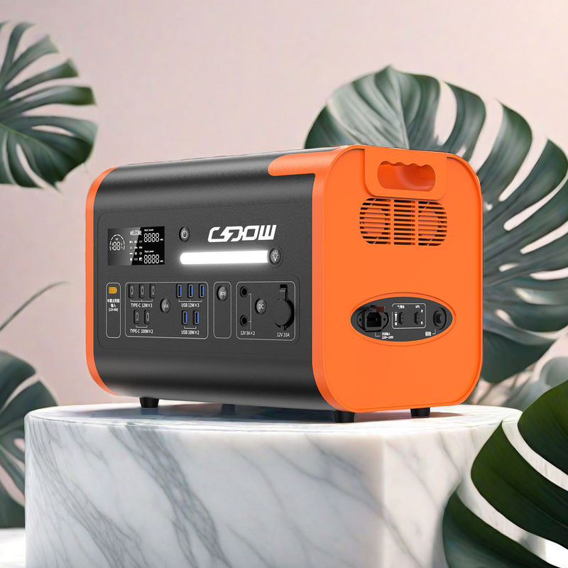Μεγάλη χωρητικότητα 2200W 2048wh Εξωτερικό ηλιακό φορητό σταθμό ηλεκτρικής ενέργειας για κατασκήνωση έκτακτης ανάγκης