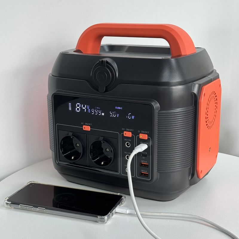 600W φορητή κινητή ενέργεια 6kg πορτοκαλί μαύρο εξωτερική εσωτερική έκτακτη ενέργεια αποθήκευση ενέργειας