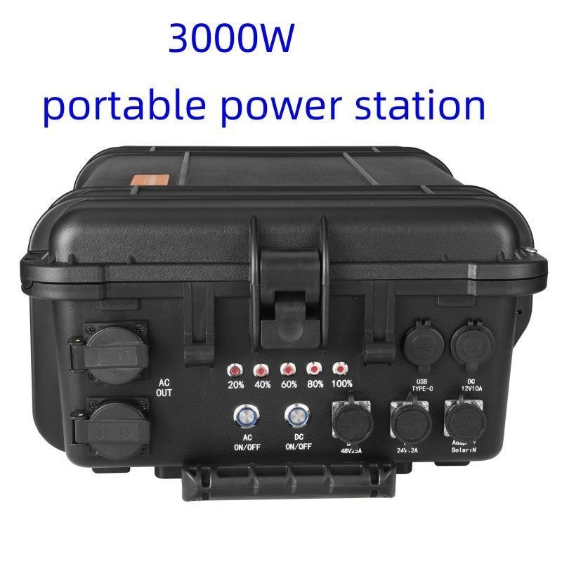 Καθαρός μετατροπέας κυμάτων sinus 3000W Μεγάλης χωρητικότητας φορητό ηλιακό σταθμό για εξωτερικούς χώρους