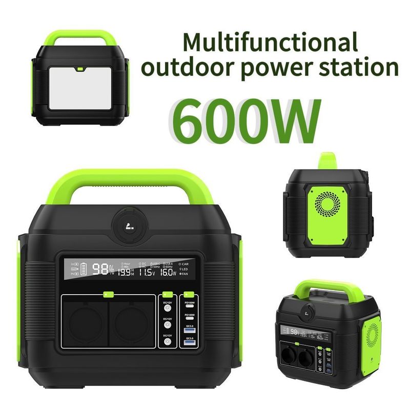 Ευρωπαικό πρότυπο 220V 600W Φορητή Ηλιακή Ενέργεια Αποθήκευση μπαταρία Power Bank για Ταξίδια